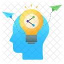 Sharing Ideas Share Thinking Viral Ideas Icon