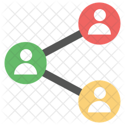 Sharing information icon download in flat style