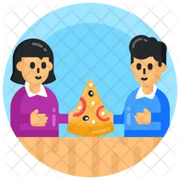 Sharing Pizza  Icon