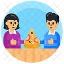 Pizza Sharing Pizza Sharing Food アイコン