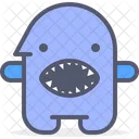 상어 캐릭터 생물 아이콘