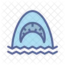 상어 바다 공포 아이콘