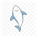 Shark flat icon on white background for web  Symbol