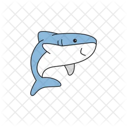 Shark icon. Flat color design  Icon