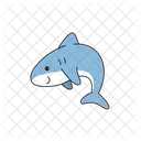 Shark icon. Flat illustration of shark vector icon for web design  Icon