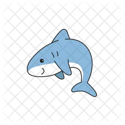 Shark icon. Flat illustration of shark vector icon for web design  Icon