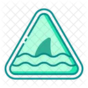 Shark Warning Shark Ocean Danger Icon