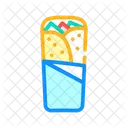 Shawarma Burrito Chimichanga Icon
