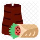 Shawarma Middle Eastern Wrap 아이콘
