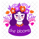 She Blooms Mindfulness Calmness Icon