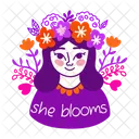 She Blooms Mindfulness Calmness Icon