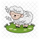 Sheep Sleeping Pet Animal Icon