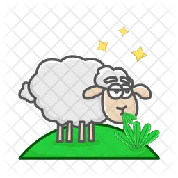 Sheep are eating grass  Icon