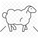 Sheep Crossing Road Sheep Crossing Icon