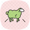 Sheep Crossing Road Sheep Crossing Icon