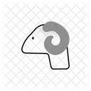 Sheep head icon. Animal head vector illustration. Animal head symbol.  アイコン