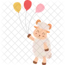 Sheep holding balloons  Icon