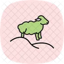 Sheep On Hill Sheep Hill Icon