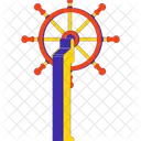 Sheep Steering Wheel Helm Icon Marine Equipment Icon