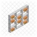 Shelf Boxes Stackable Organization Icon