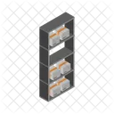 Shelf Boxes Stackable Organization Icon