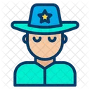 Police Guard Cowboy Icon
