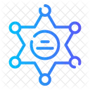 Sheriff Badge Emblem Sign Icon