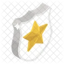 Star Shield Police Badge Security Badge Icône