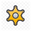 Sheriff Badge Star Medal Star Pendant Icon