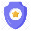 Star Shield Protective Shield Sheriff Badge Icon