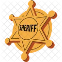 Sheriff Badge Star Icon