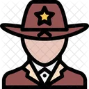 Sheriff Gesetz Verbrechen Symbol