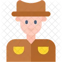 Sheriff Brown Hair Caucasian Icon