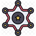 Sheriff Abzeichen Polizei Symbol