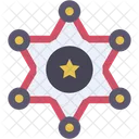 Sheriff Abzeichen Polizei Symbol