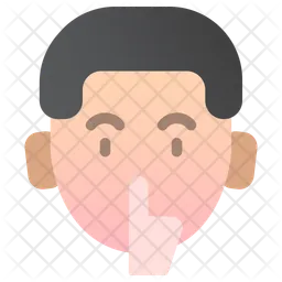 Shh Emoji Icon