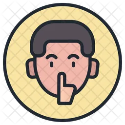 Shh Emoji Icon