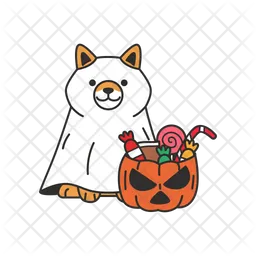 Shiba inu in Halloween costume  Icon