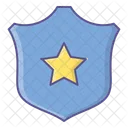 Shield Star Badge Icon