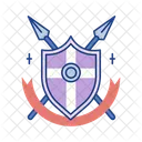 Shield Pikes Sword Icon