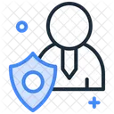 Shield Businessman Shield Protection Icon