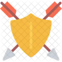 Shield Arrow Sword Icon