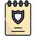 Notepad Shield Secure Icon