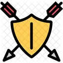 Shield Arrow Myth Icon