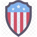 Shield Badge Usa Icon