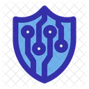 Shield Circuit Defence Icon