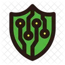 Shield Circuit Defence Icon