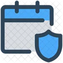 Calendar Shield Protection Icon