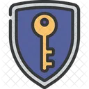 방패 키 방패 보안 보호 설정 아이콘