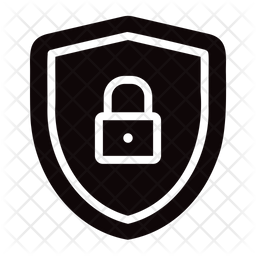 Shield Lock Icon - Download in Glyph Style